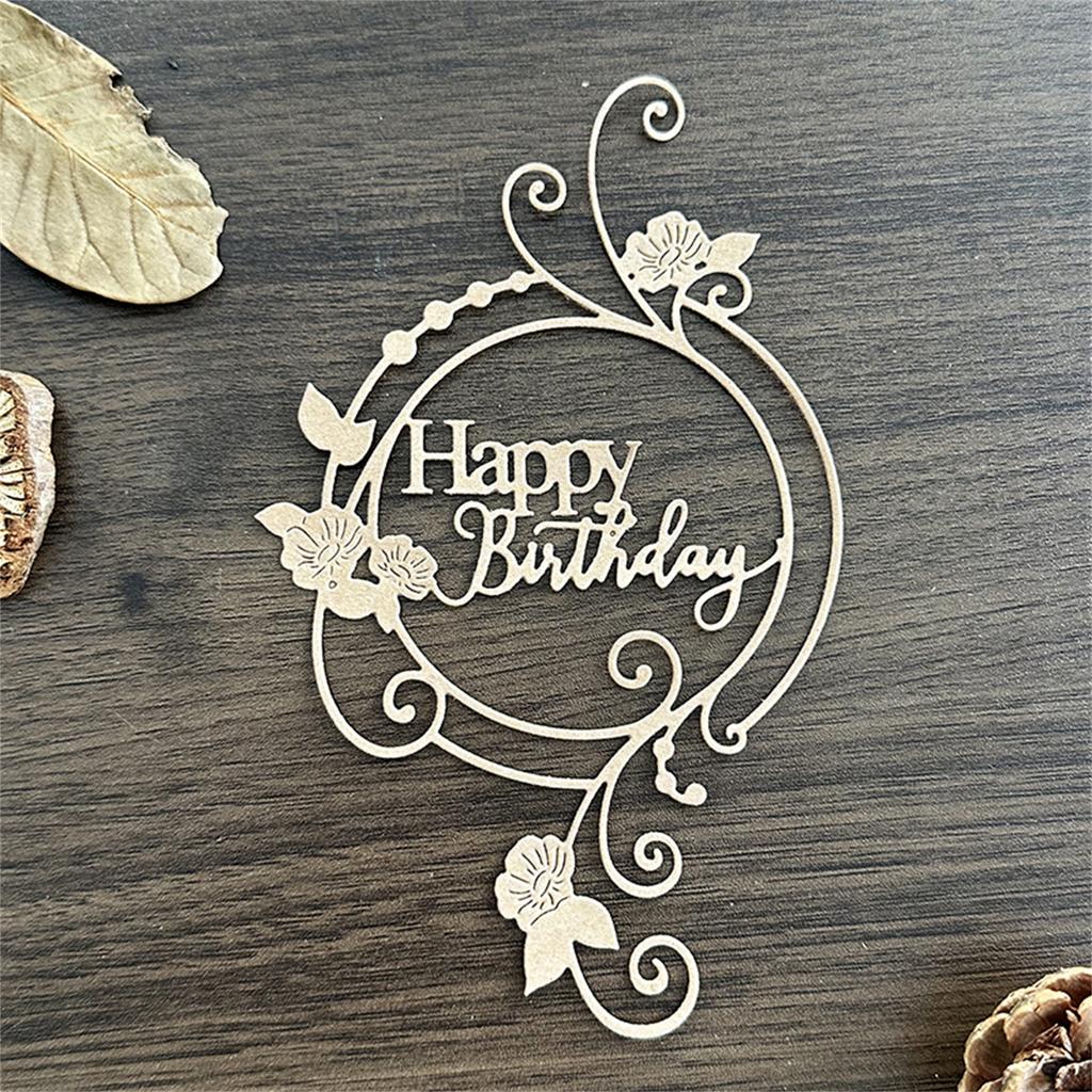 Венок на день рождения Шаблон для вырубки из углеродистой стали Декоративный эмбоссирующий бумажный штамп для скрапбукинга Фотоальбома Изготовления открыток