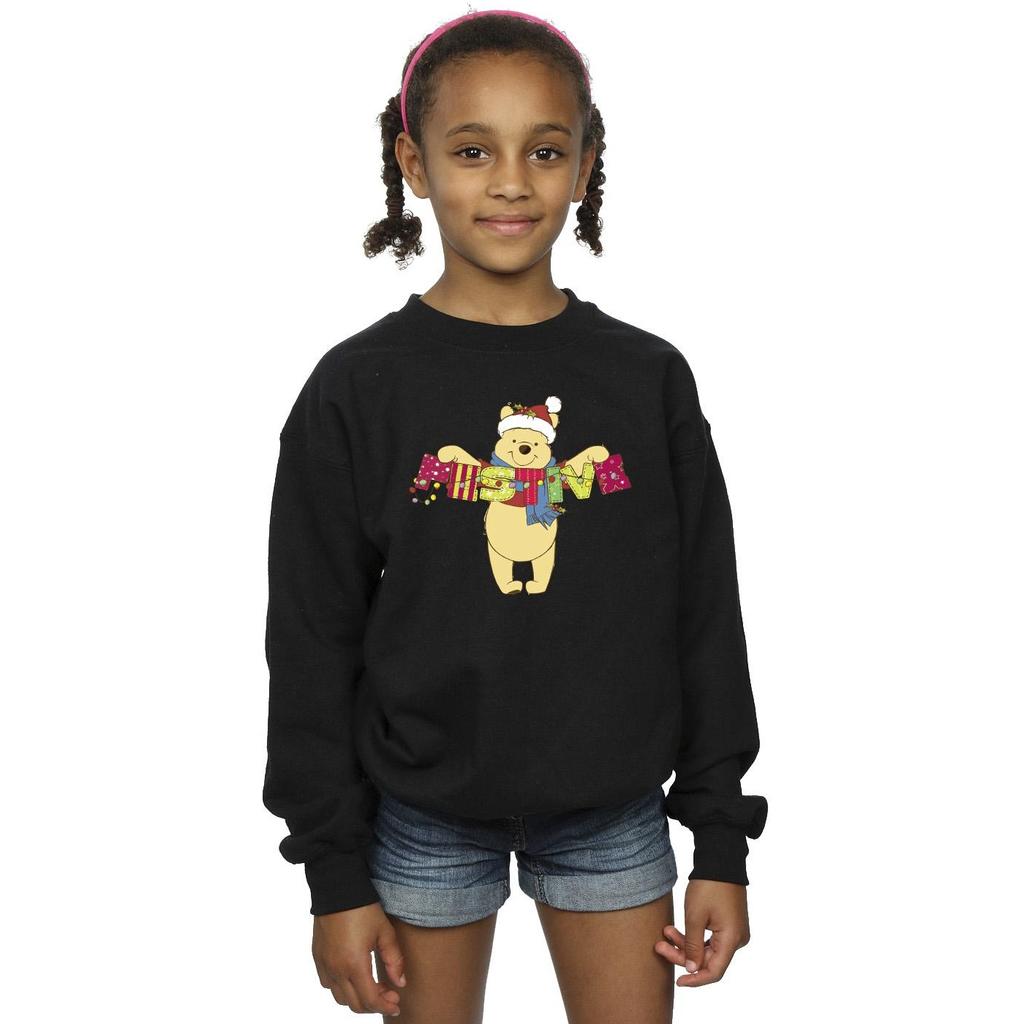 Disney Girls Winnie The Pooh Festive Sweatshirt