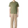 STONE ISLAND Ss26 Fissato Окрашенная в готовом виде Футболка с карманом и логотипом с коротким рукавом Мужская футболка Стирка-Зеленый L1S152100032S0057-V015G