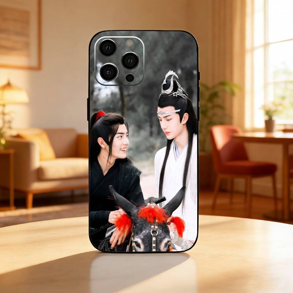 Неукротимый Сяо Чжань Ван Ибо Чехол для телефона для iPhone17,16,15,14,13,12 Plus,Max Мягкий силиконовый Черный чехол