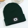 Перезаряжаемая светодиодная вязаная шапка из шерсти для занятий спортом на открытом воздухе и велоспорта