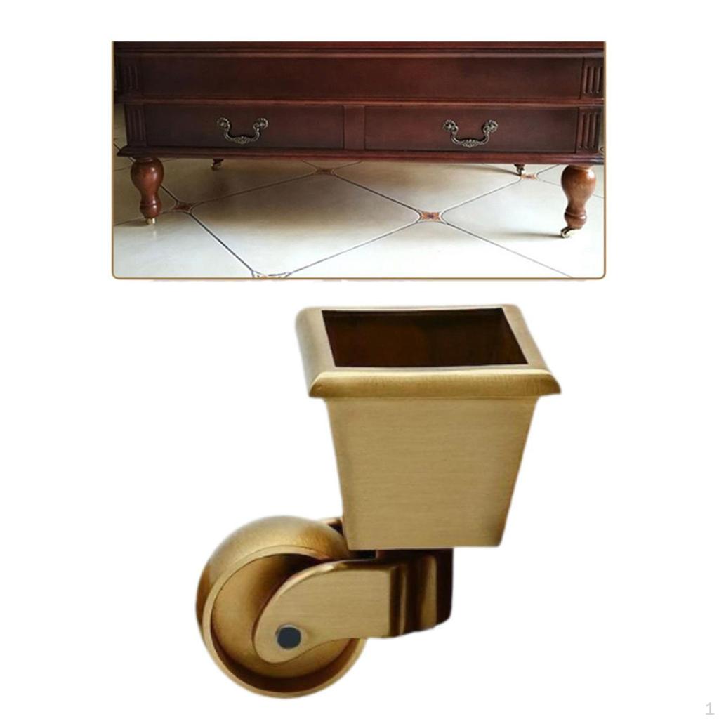 Колеса для мебели с поворотным роликом Heavy Duty Brass
