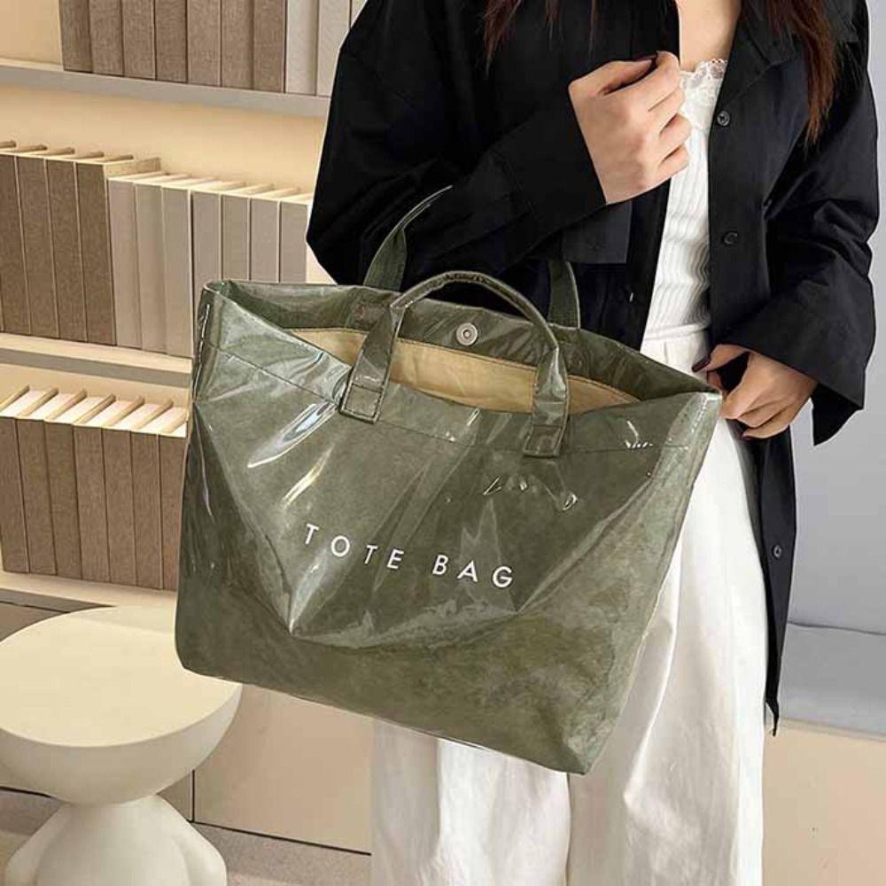 Летняя прозрачная сумка-желе, сумка для хранения, с принтами букв, сумки, водонепроницаемая ПВХ сумка-тоут, спорт