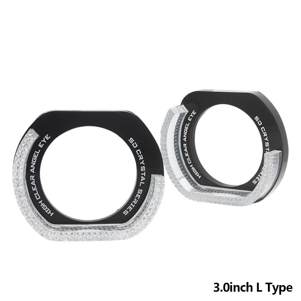 2 шт. 5D Светодиодные Хрустальные Ангельские Глазки Светодиодные Кольца Ангельские Глазки 2.5" 3" Автомобильные RGB Маски для Проекторных Линз Автомобильные Аксессуары Управление через Приложение ДХО