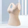 Winter Women Thermal Vest with Chest Pads Seamless Velvet Fast Temperature Lock