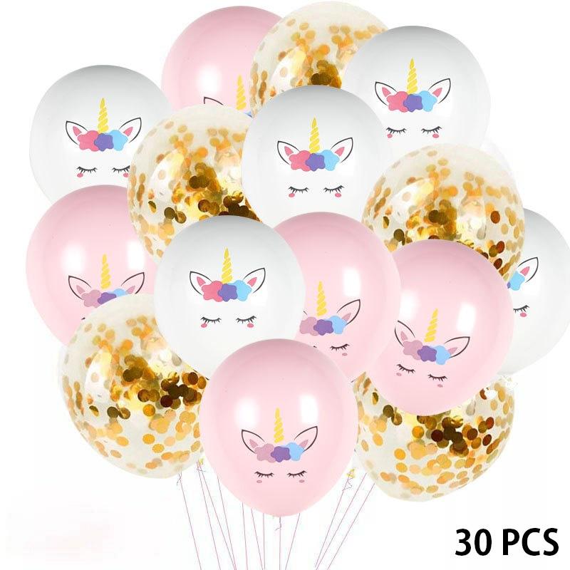 10 шт/30 шт детские единороги конфетти шары мультфильм латексный шар для С Днем Рождения Baby Shower MIT