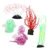 5pcs Silicone Coral Plant Decorations Glowing Artificial Ornament for Fish Tank Aquarium