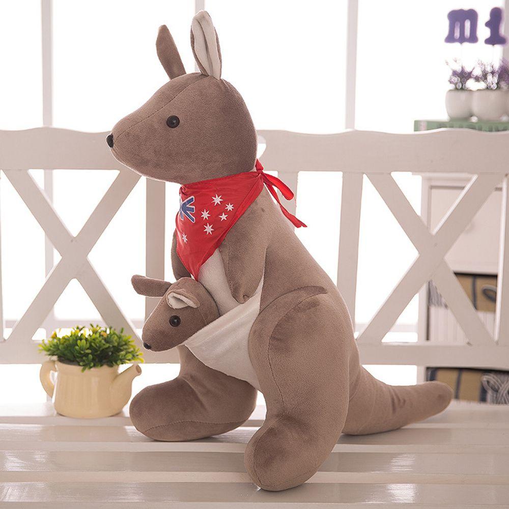 Doll Home Decor Mom Baby Kids Parent-Child Toys Stuffed Toy Stuffed Animal Doll Kangaroo Plush Toy