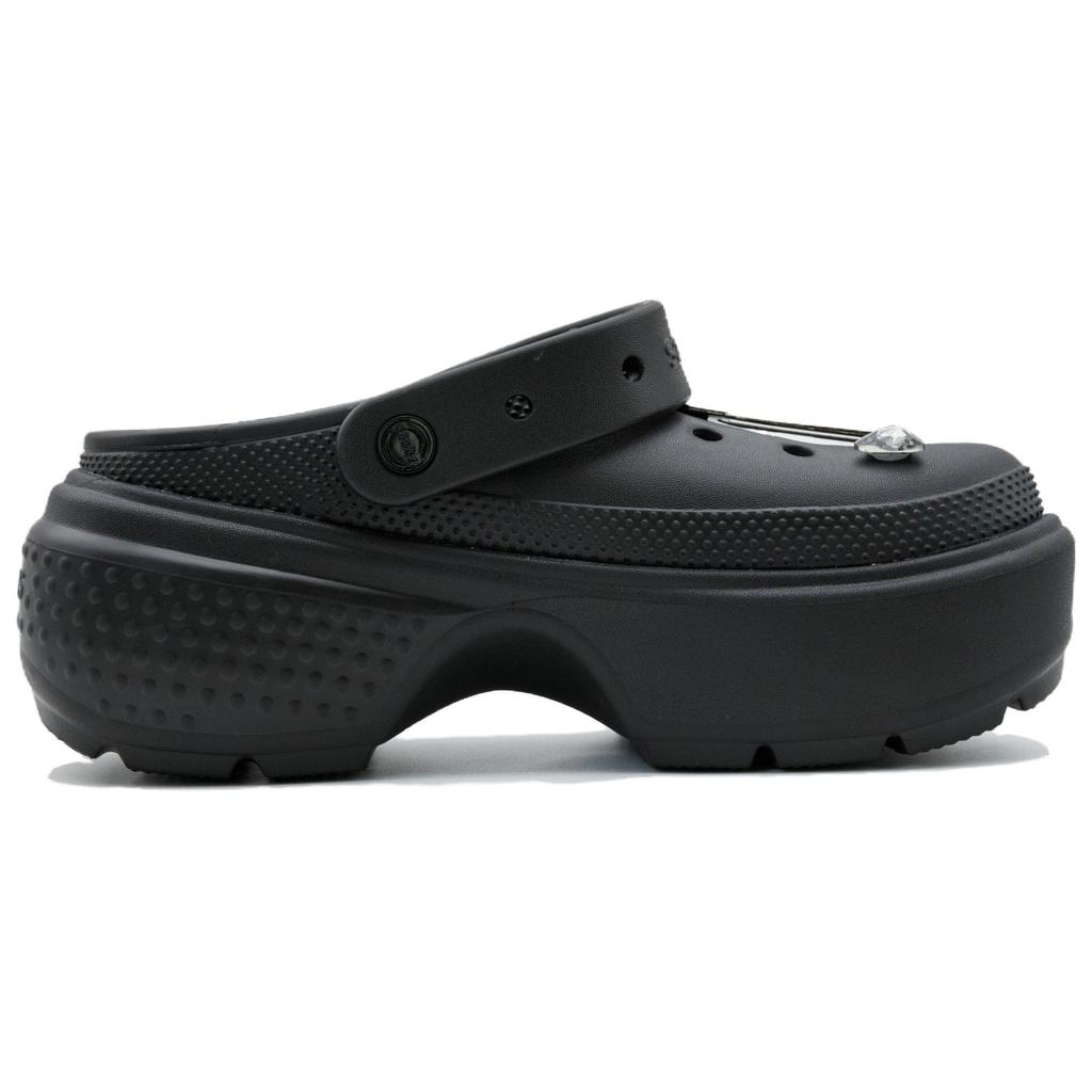 Crocs Stomp Гендерно-зависимая Прошивка ЭВА Минималистичный Модный Тренд Повседневные Обувь с Отверстиями Унисекс Черный