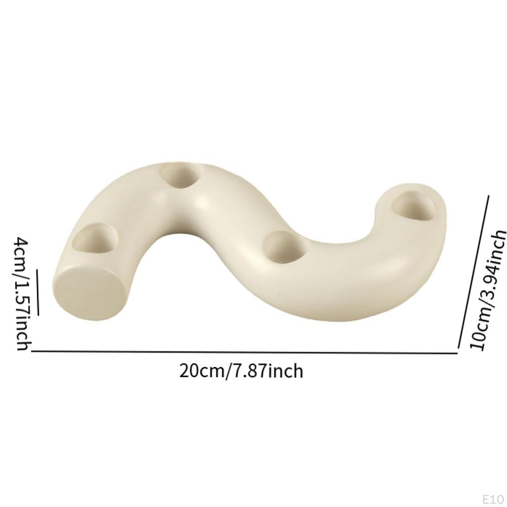 Ceramic Candle Holder for Christmas Pillar Display Home Fireplace Candelabrum