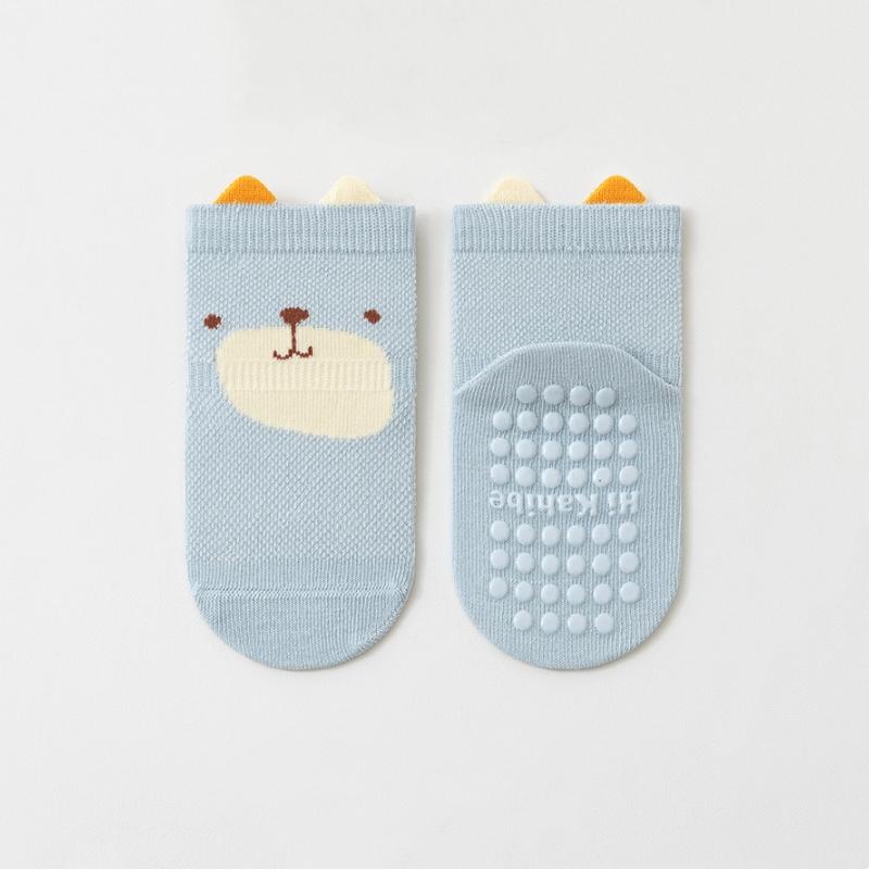Детские сетчатые носки для новорожденных мальчиков и девочек с рисунком носки-тапочки дышащие нескользящие детские короткие носки-лодочки летние