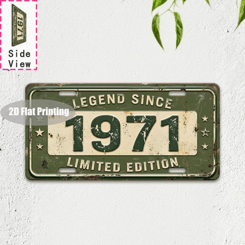 Tin Sign - Vintage Durable Metal Plaque Wall Decor, Home Office Bar Man Cave European Asian City Bar Birth Year License Plate