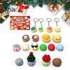 Адвент-календарь с игрушкой для снятия стресса, Подарочная коробка «Счастливого Рождества» с пельменями, Рождественская коробка-обратный отсчет с паровыми булочками, Игрушки-антистресс, 24 дня