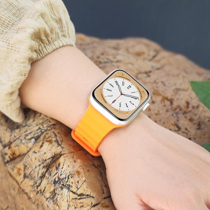 Силиконовый ремешок Ocean для Apple Watch Ultra 3 2 49 мм 6 SE 38 40 44 мм Спортивный браслет для iWatch Series 11 10 9 8 7 46 мм 45 41 Ремешок