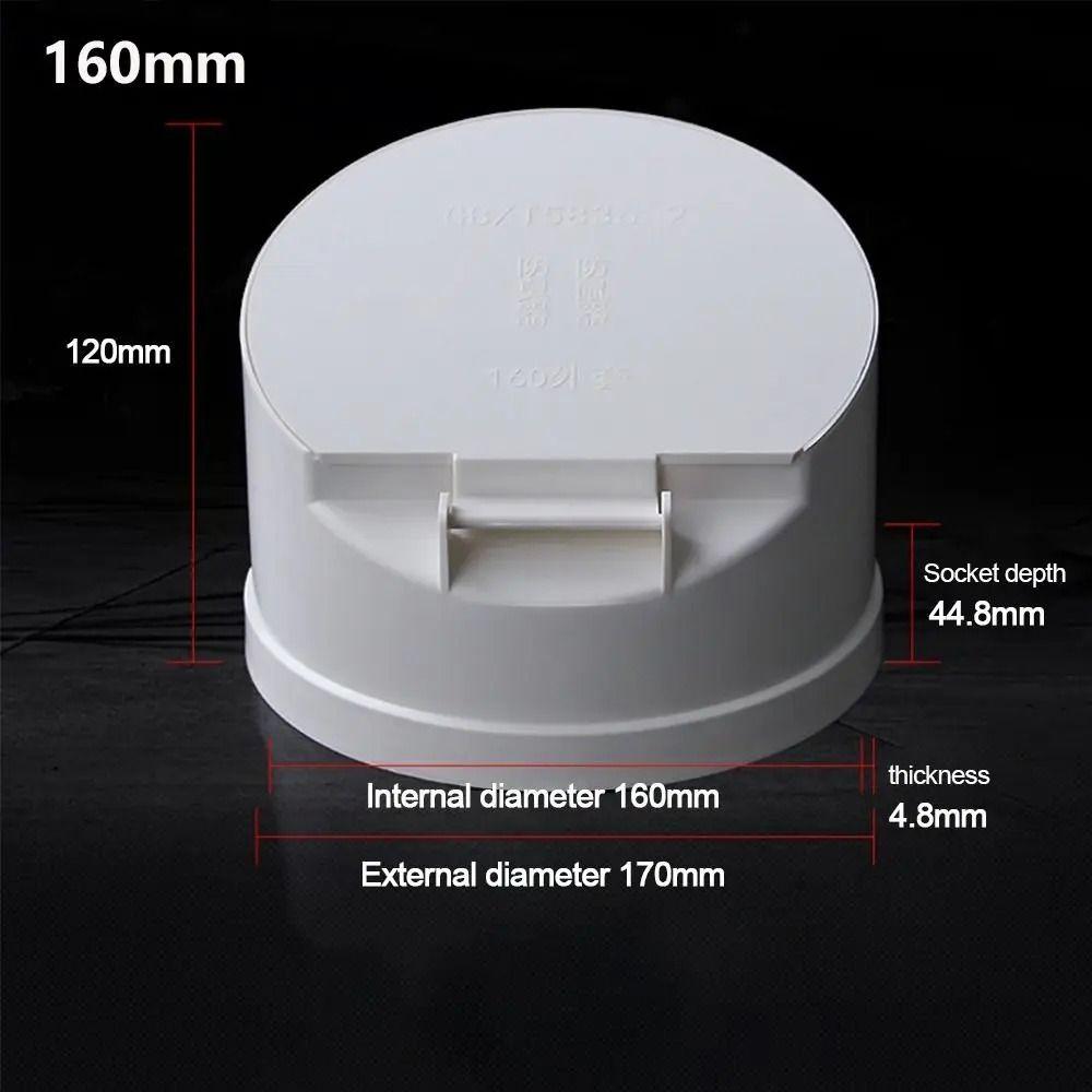 PVC Drain Pipe Rain Pipe Cap Large Displacement Sewage Pipe Anti-rat Cover White PVC Pipe Septic Tank Anti-odor Cover