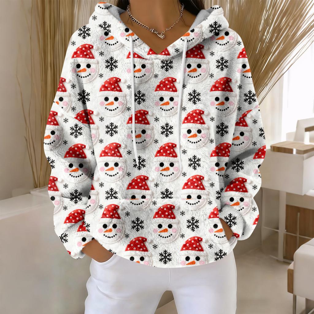 Толстовки для женщин оверсайз зимние плюшевые милые свитшоты пуловер модная осенне-зимняя одежда