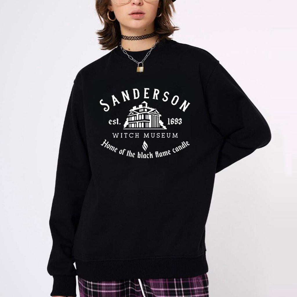 Толстовка Sanderson Witch Museum на Хэллоуин Толстовка Sanderson Sister унисекс Толстовки Черная толстовка со свечой Пуловеры