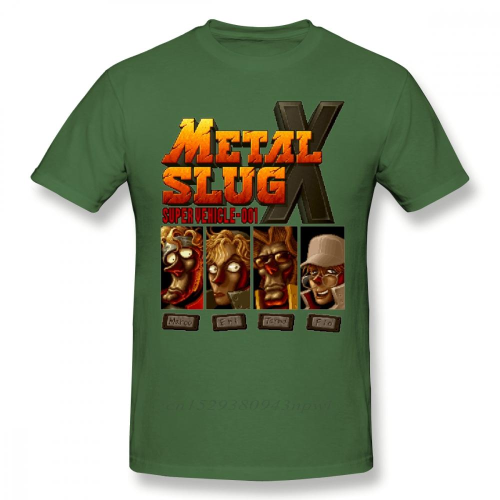 Novelty Game Metal Slug X T Shirt Retro Play Homme Tee Shirt Free Shipping Camiseta Fashionable 100% Cotton