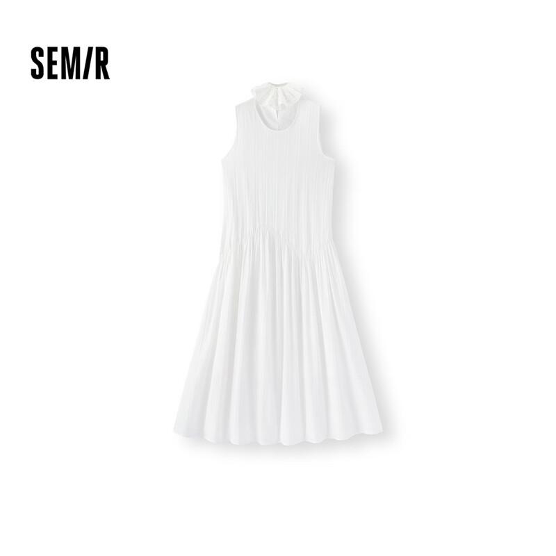 Женское sleeveless платье Semir из жаккардового хлопка и льна