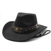 Ethnic Woolen Hats European and American Men and Women's Woolen Western Cowboy Hats
