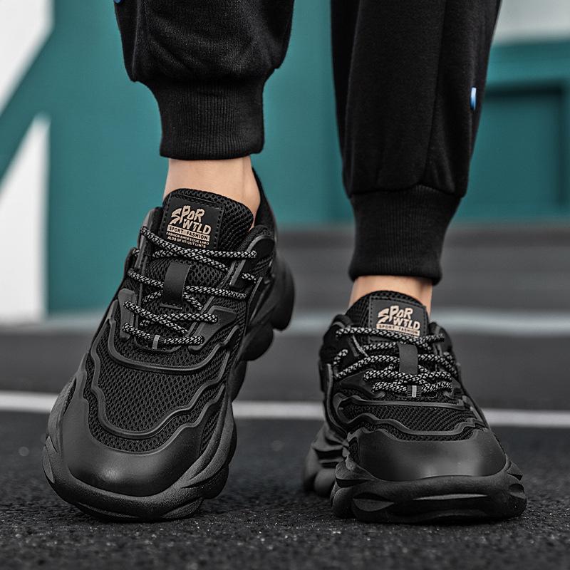 Летняя новая мужская повседневная спортивная обувь студенческая сетчатая дышащая беговая обувь универсальная папина мужская обувь