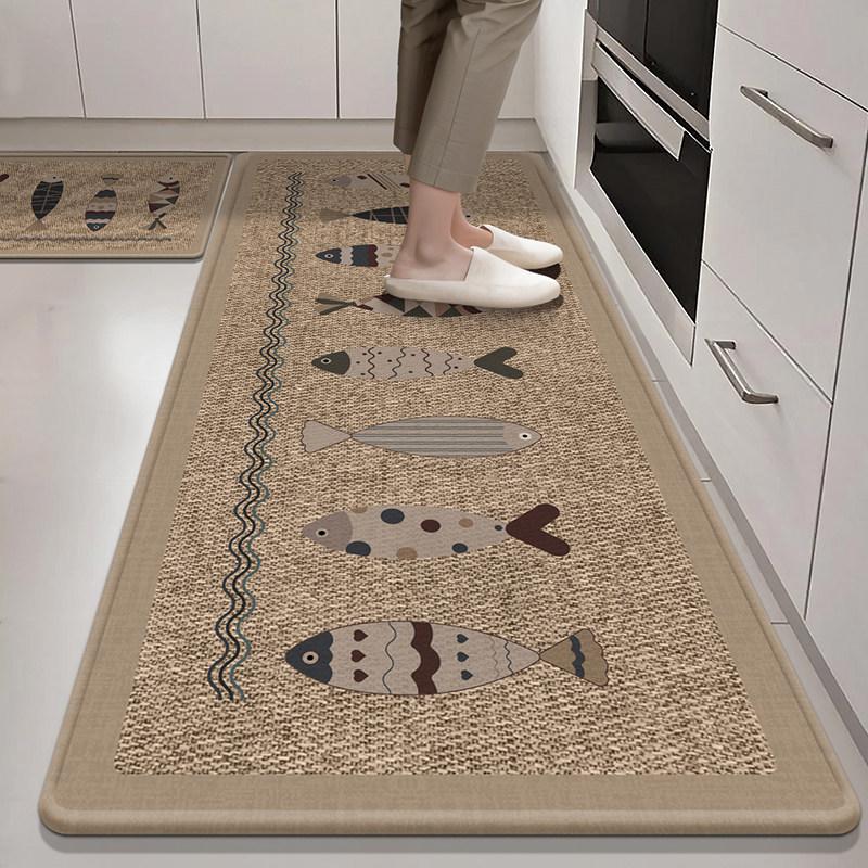 Kitchen Floor Mat - Anti-oil, Washable, Non-wearing Carpet Pad. Home Use. Absorbs Water and Oil. Resistant To Dirt. New Style.