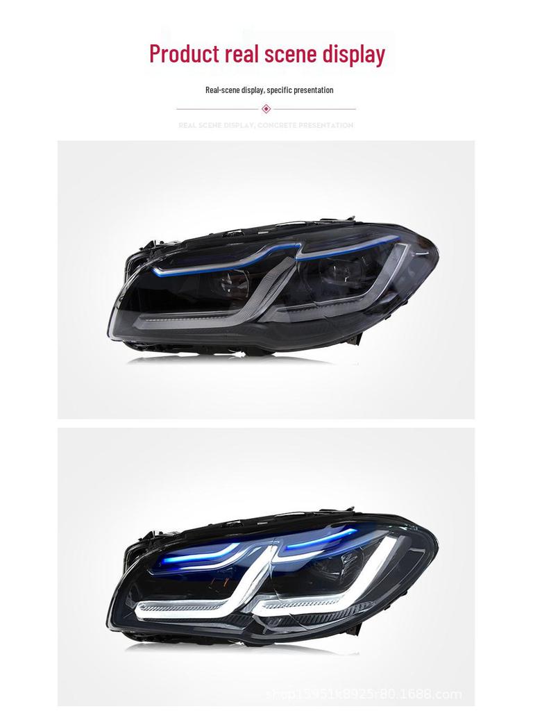 LED DRL Bi-Xenon Projector Headlight Assembly for 11-17 BMW 5 Series F10/F18