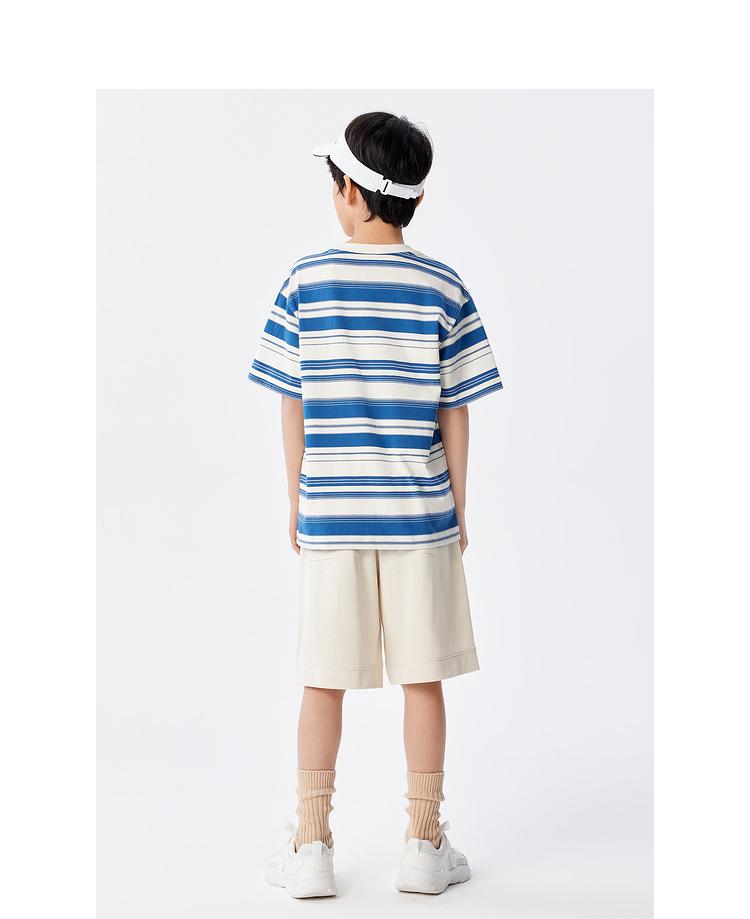 Balabala Children's Striped Short-Sleeved T-Shirt