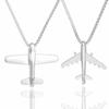 Ожерелье с подвеской в виде самолета в стиле ретро-хип-хоп: Универсальная длинная цепочка унисекс