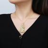 Gold-Plated Grim Reaper Zirconia Pendant Necklace Religious Cross Neck Choker Fashion  for Men Women Party Jewelry Accessories