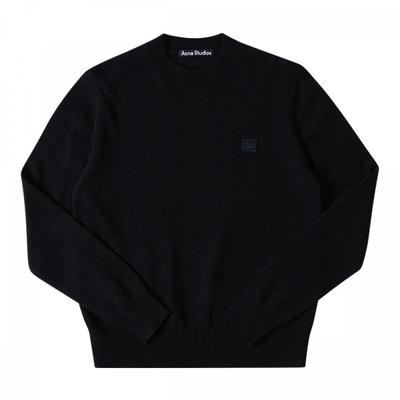 Acne Studio C60042 Черный Патч с Логотипом Лица Public Вязаный