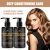 2pcs Keratin Smooth Shampoo and Conditioner Set - Moisturizes Hair & Scalp, Strengthens Hair, Prevents Breakage & Split Ends Deep Repair Shampoo Set