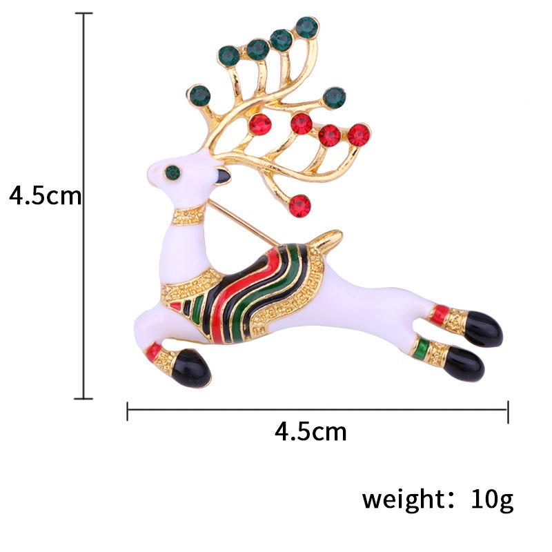Christmas Brooches Set Tree Santa Snowman Sleigh Bell Boots Pin for Xmas Sweater Decoration Body Accessories
