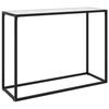 VidaXL Console Table White 100x35x75 Cm Tempered Glass
