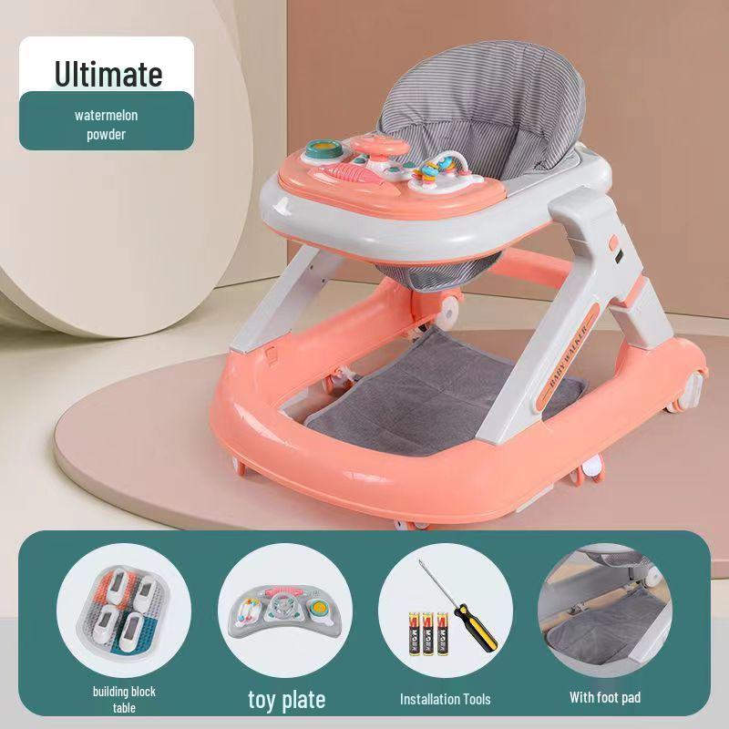 Многофункциональные ходунки-коляска с защитой от опрокидывания для мальчиков и девочек