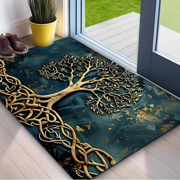 The Welcoming Mat of The Tree of Life Is Anti Slip and Home Decoration Door Mats in Living Rooms Bedrooms Laundry Rooms Carpets