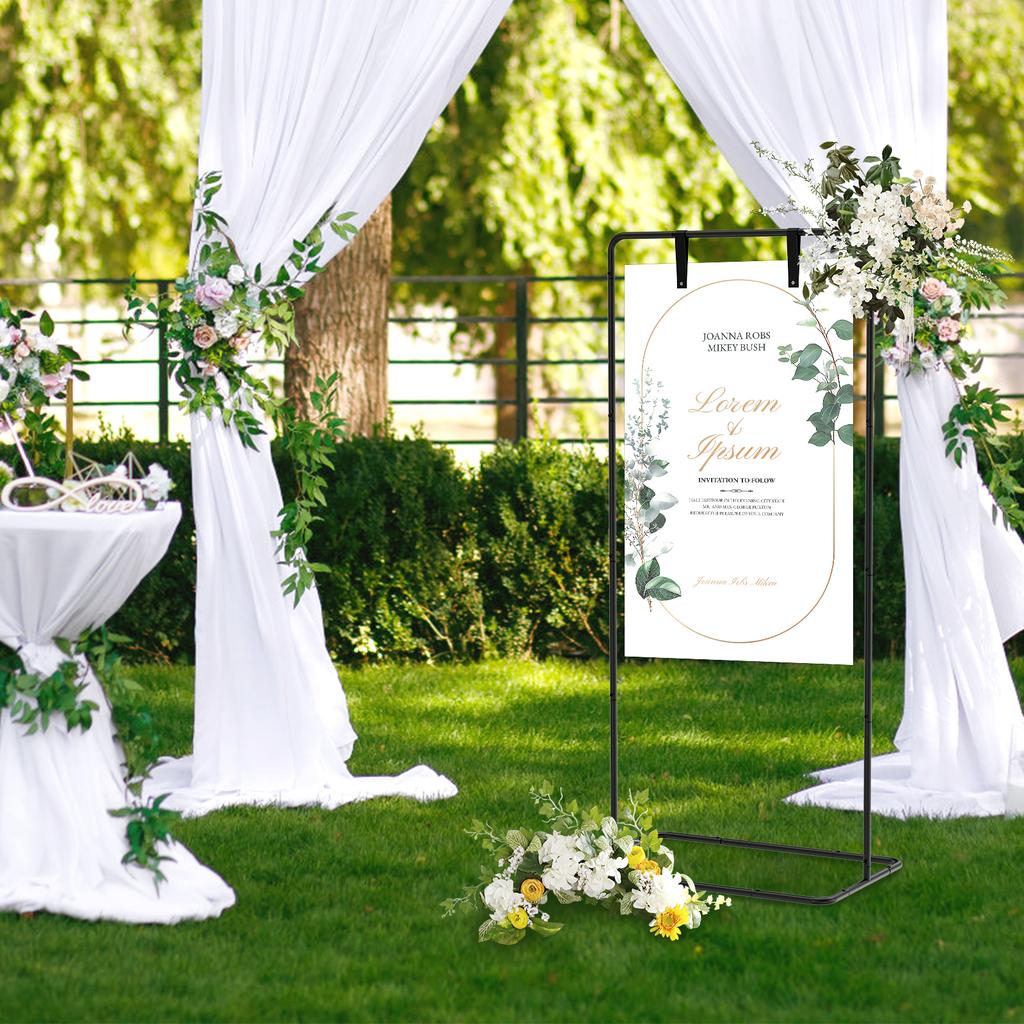 Свадебная арка, подставка для приветственной таблички, держатель для таблички "Добро пожаловать на нашу свадьбу", металлическая напольная подставка для схемы, мольберт для демонстрации постера