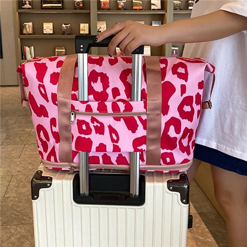 Дорожная сумка для коротких поездок, для деловых поездок, большая вместительная сумка для багажа, посадочная сумка с коровьим принтом, легкая простая сумка для проживания