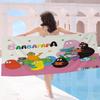 Милое мультяшное полотенце Les Barbapapa из микрофибры с принтом для пляжа, скалолазания, йоги, плавания, бега, впитывающее, мягкое полотенце