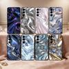 Металлический узор Чехол для телефона Для Samsung S25,S24,S21,S22,S23,S30,Ultra,S20,Plus,Fe,Мягкий силикон Черный чехол