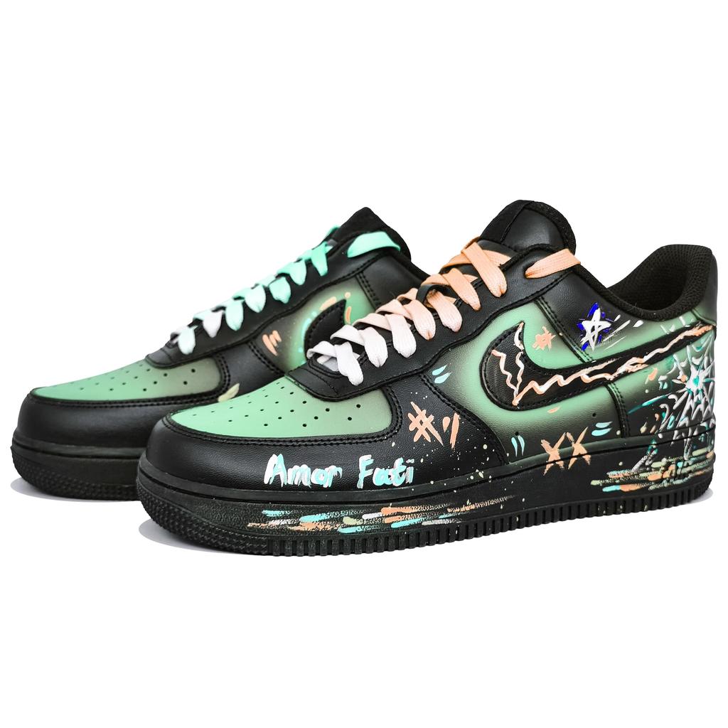 Nike Кроссовки Air Force 1 Low Skateboard Обувь Унисекс Черно-зеленые CW2288-001(Команда400-)