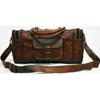 Коричневая спортивная спортивная сумка из козьей кожи, дорожный чемодан, натуральная мужская сумка, винтажная коричневая
