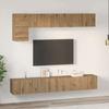 Wall Mounted TV Cabinet Set 5 pcs Artisan Oak Wood Based Material