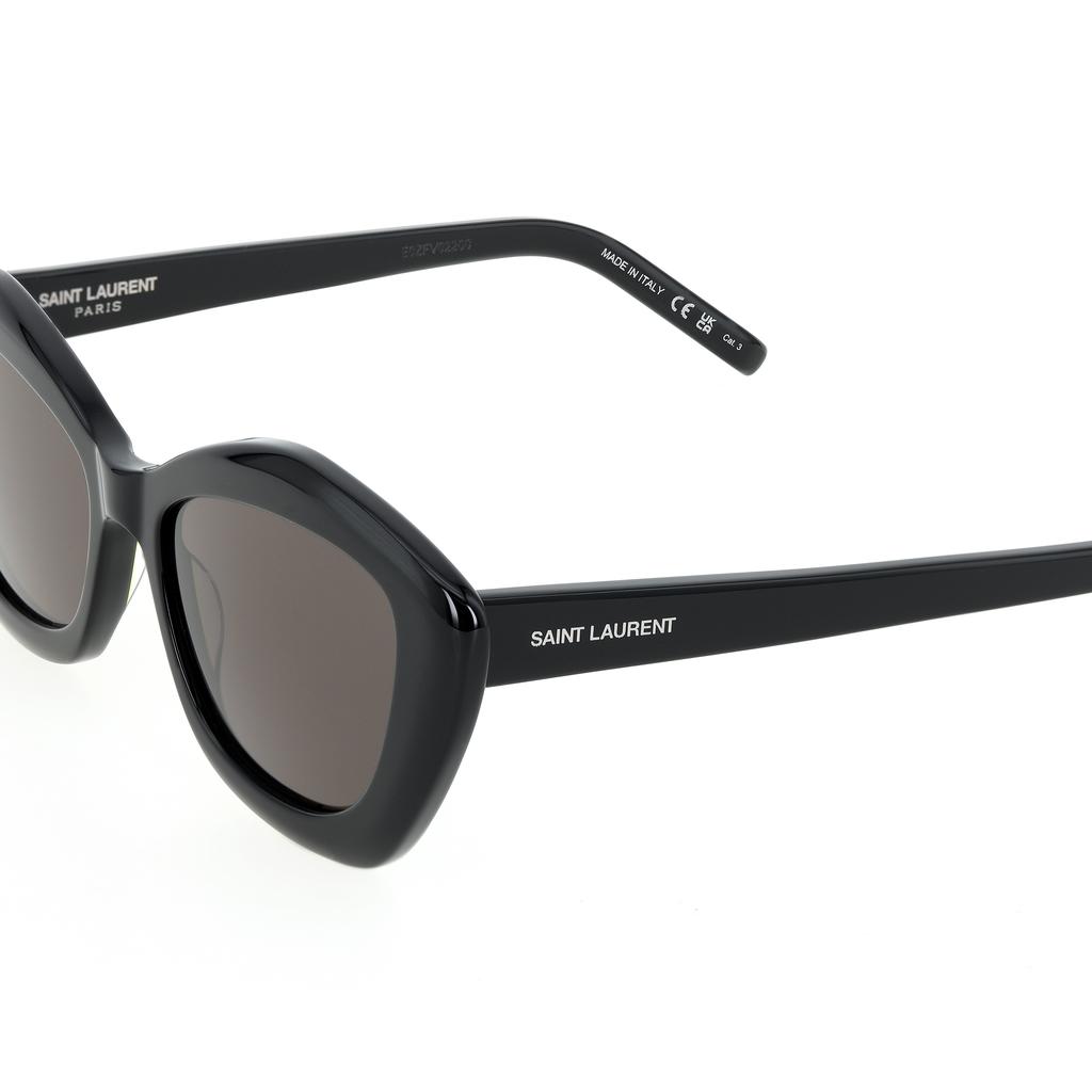 Saint Laurent Side Logo Letter Print Square Sunglasses Unisex sunglasses Black SL-68-001