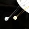 Simple and Versatile Circular Geometric Necklace for Women's Niche Design Korean Collarbone Chain