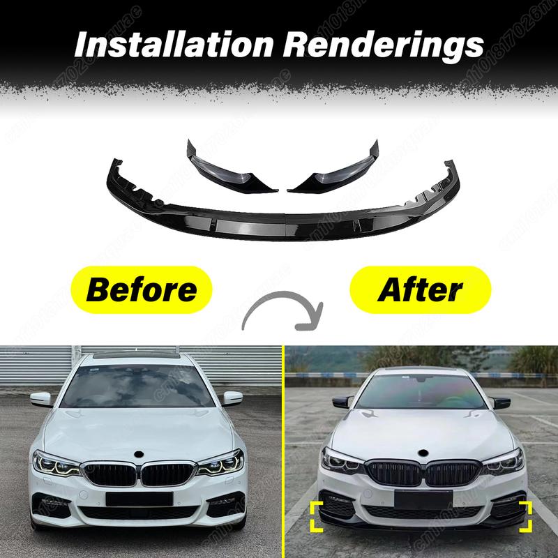 For BMW 5 Series G30 G31 M-Sport 2017 2018 2019 2020 Car Front Bumper Lip Splitter Guard Protector Exterior Accessories BodyKits