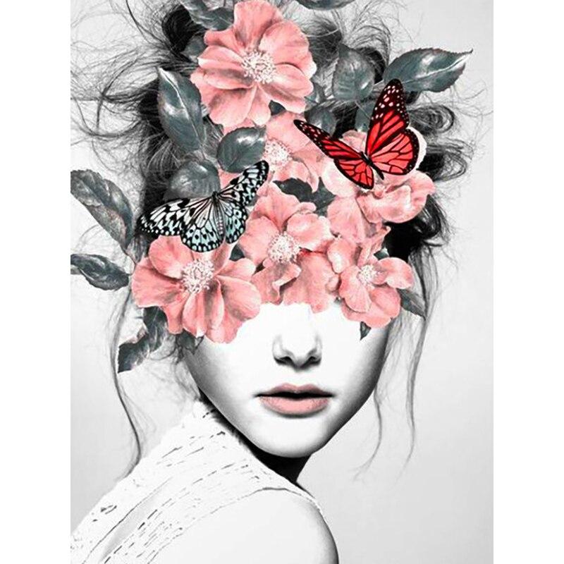 Новый 5D DIY алмазная живопись цветок Алмазная вышивка персонаж искусство вышивка крестиком полный круглый дрель ремесла домашний декор подарок