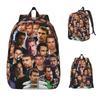 Рюкзак-коллаж с фото Тео Джеймса Daypack Большой вместимости Детский портфель Школьная сумка Наплечные сумки для мужчин Женщин