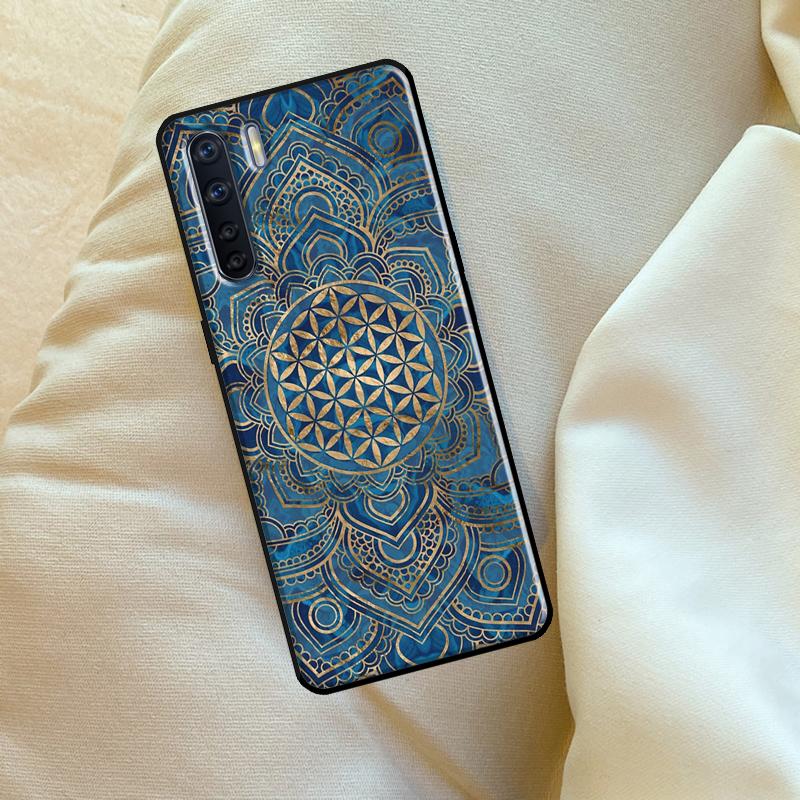 Flower Of Life In Lotus Pastel Case For Oppo A96 A76 A16 A18 A38 A58 A78 A98 A74 A94 A54 A80 A60 A40 A15 A17 A57 A5 A6 Pro