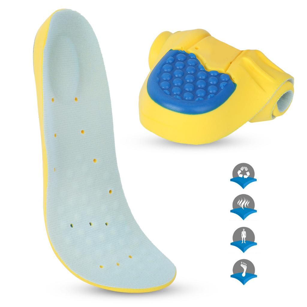 2Pair Massage Sports Insoles Damping Thicken Unisex Absorb Sweat Deodorize Breathable Comfort for Outdoor Summer